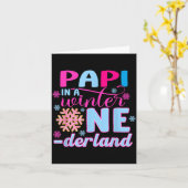 Pa In A Winter Onederland Bday Girl Sweet Snowflak Karte (Gelbe Blume)