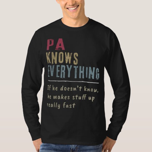 Pa Know Alles - Großopfer-Geschenk T-Shirt (Vorderseite)