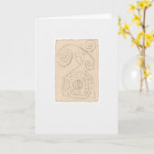 Pa Kua Symbol mit Spiralen des Lebens. Karte (Gelbe Blume)