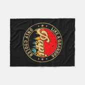 Pa Like A Grandpa Only Cooler Retro For Papa Grand Fleecedecke (Vorderseite (Horizontal))