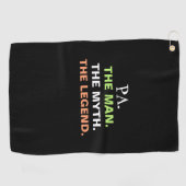 Pa Man Myth Legend Funny Quote Mens Golfhandtuch (Horizontal)