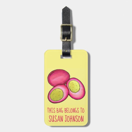 PA Niederländische Lebensmittel gepflückte, hartge Gepäckanhänger (Vorderseite vertikal)