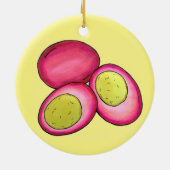 PA Niederländische Lebensmittel gepflückte, hartge Keramik Ornament (Hinten)