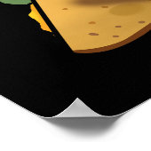 Pa-ninny Funny Panini Pun Dark BG Poster (Ecke)