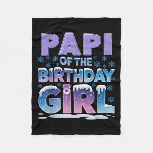 Pa of the Birthday Girl Snowflakes vermutete Match Fleecedecke