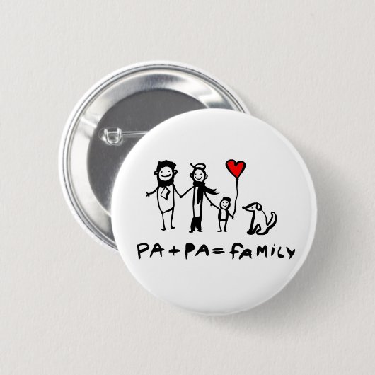 Pa + Pa = Familie Button (Vorne & Hinten)