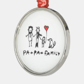 Pa + Pa = Familie Ornament Aus Metall (Links)