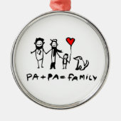 Pa + Pa = Familie Ornament Aus Metall (Vorne)