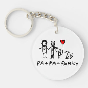 Pa + Pa = Familie Schlüsselanhänger