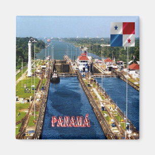 PA - Panama - KANALLOCKS - Kühlschrank Magnet