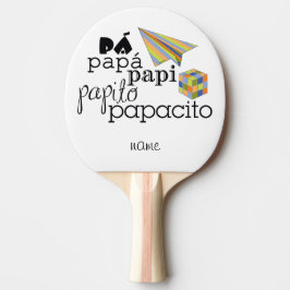 pá, papá, papi, papito, papacito tischtennis schläger