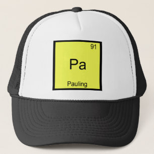 Pa - Pauling Lustiges Chemie-Element-Symbol-T-Shir Truckerkappe