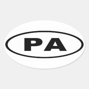PA Pennsylvania Ovaler Aufkleber