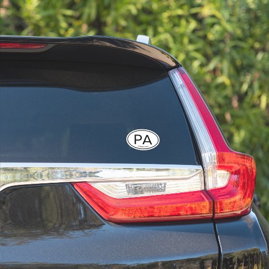 PA Pennsylvania Staat-Code Vinyl Aufkleber (Auto Seite)
