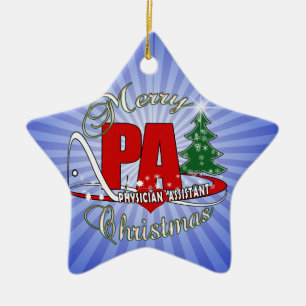 PA PHYSIZISISCHE HILFE MERRY CHRISTMAS KERAMIKORNAMENT