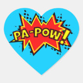 Pa-Pow! Herz-Aufkleber (Vorderseite)