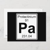 Pa - Protactinium Postkarte (Vorne/Hinten)