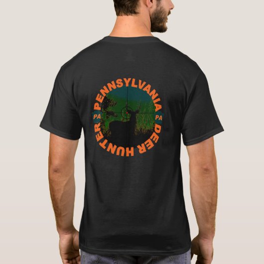 PA-Rotwild-Jäger-Nachtbereich-T - Shirt (Rückseite)