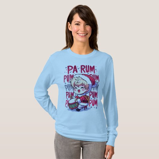 Pa Rum Pum Pum Pum Little Drummer Boy Funny Xmas T-Shirt (Vorne ganz)