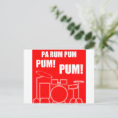 Pa Rum Pum Pum Pum Postkarte (Stehend Vorderseite)