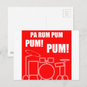 Pa Rum Pum Pum Pum Postkarte (Vorne/Hinten)