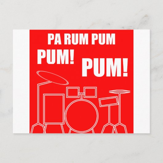 Pa Rum Pum Pum Pum Postkarte (Vorderseite)