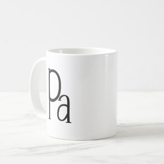 "PA" Tasse (Vorderseite Links)