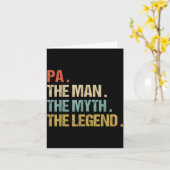Pa The Man Myth Legend Shirt Funny Father Dad Chri Karte (Gelbe Blume)