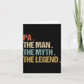 Pa The Man Myth Legend Shirt Funny Father Dad Chri Karte (Vorderseite)