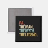 Pa The Man Myth Legend Shirt Funny Father Dad Chri Magnet (Vorderseite/Rückseite)