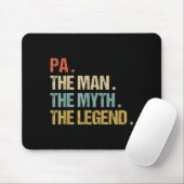 Pa The Man Myth Legend Shirt Funny Father Dad Chri Mousepad (Mit Mouse)