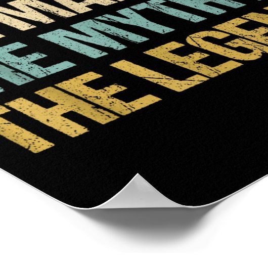 Pa The Man Myth Legend Shirt Funny Father Dad Chri Poster (Ecke)