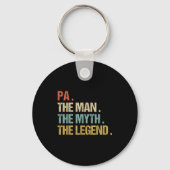 Pa The Man Myth Legend Shirt Funny Father Dad Chri Schlüsselanhänger (Vorderseite)