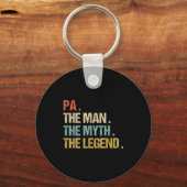 Pa The Man Myth Legend Shirt Funny Father Dad Chri Schlüsselanhänger (Vorderseite)