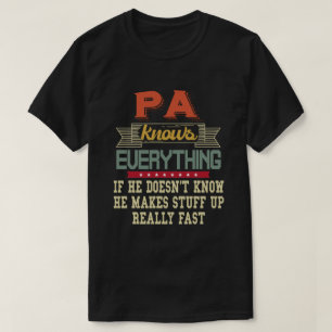 Pa weiß alles Funny Grandpa Geschenk T-Shirt