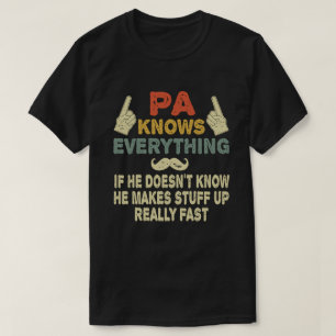 Pa weiß alles Funny Grandpa Geschenk T-Shirt