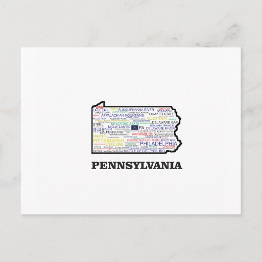 PA WORD STAAT POSTKARTE (Vorderseite)