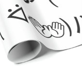 Paa Emoticon ( ᐛ 👐)ァ Joking japanisch Kaomoji jok Geschenkpapier (Rolleneckpunkt)