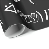 Paa Emoticon ( ᐛ 👐)ァ Joking japanischer Kaomji Wr Geschenkpapier (Rolleneckpunkt)