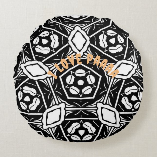 Paaa Einzigartiger Luxus Living Round Kissen (Vorderseite)