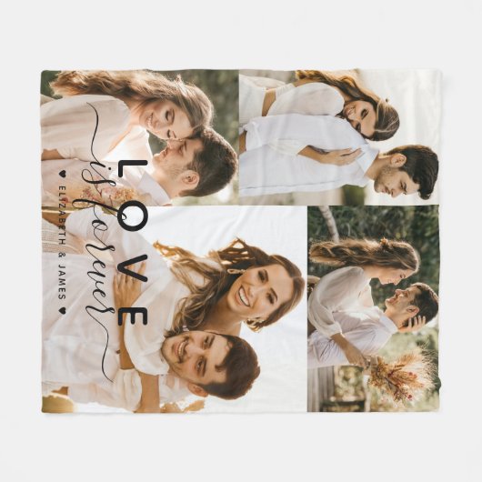 Paar 4 FotoCollage Fleecedecke (Vorderseite (Horizontal))