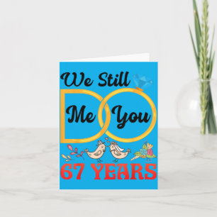Paar 67. Hochzeitstag 67 Jahre verheiratet Karte