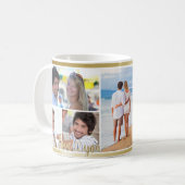 Paar 6 Foto Collage I LIEBE YOU Heart Initials Kaffeetasse (Vorderseite Links)