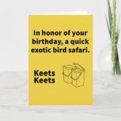 Paar A Kees - Geburtstag Karte (Vorderseite)