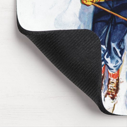 Paar-Abfahrtskilauf Mousepad (Ecke)