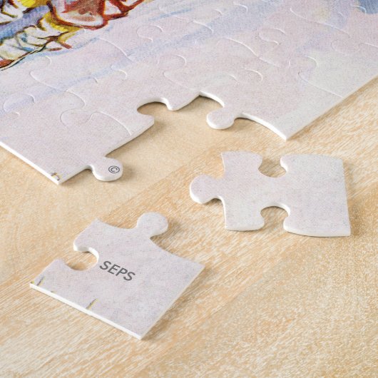 Paar-Abfahrtskilauf Puzzle (Seite)