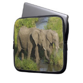 Paar afrikanischer Elefanten Masai Mara Laptopschutzhülle (Vorderseite Links)