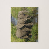 Paar afrikanischer Elefanten Masai Mara Puzzle (Vertikal)