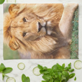 Paar Afrikanischer Löwen, Panthera leo, Tansania Handtuch (Gefaltet)