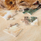 Paar Afrikanischer Löwen, Panthera leo, Tansania Puzzle (Seite)